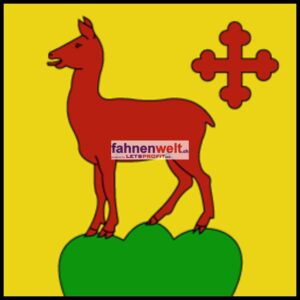 Gemeindefahne 1784 Courtepin altes Wappen