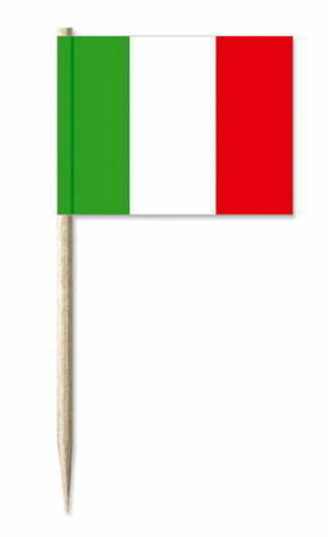 Mini-Fahnen Italien Pack à 50 Stück | 30 x 40 mm