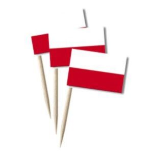 Mini-Fahnen Polen Pack à 50 Stück | 30 x 40 mm