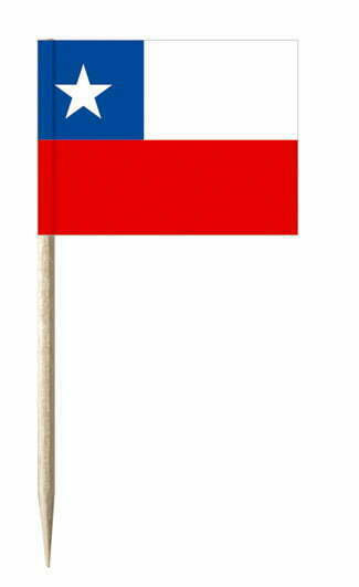 Mini-Fahnen Chile Pack à 50 Stück | 30 x 40 mm