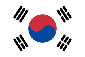 Länderfahne Südkorea aus dem SLF-Stoff in schöner Qualität