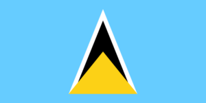 Länderfahne St. Lucia aus dem SLF-Stoff in schöner Qualität