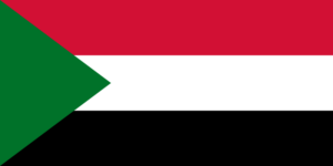 Länderfahne Sudan aus dem SLF-Stoff in schöner Qualität