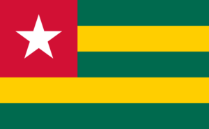 Länderfahne Togo aus dem SLF-Stoff in schöner Qualität